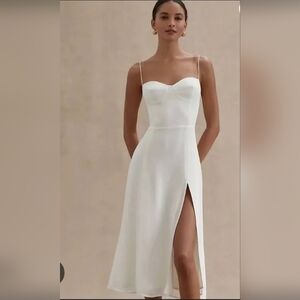 Reformation Juliette dress white